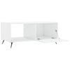 Mesa De Centro，mesa Auxiliar，mesa De Café Madera Contrachapada Blanco Brillo 90x50x40 Cm Cfw773346