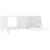 Mesa De Centro，mesa Auxiliar，mesa De Café Madera Contrachapada Blanco Brillo 90x50x40 Cm Cfw773351