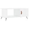 Mesa De Centro，mesa Auxiliar，mesa De Café Madera Contrachapada Blanco Brillo 90x50x40 Cm Cfw773354