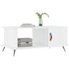 Mesa De Centro，mesa Auxiliar，mesa De Café Madera Contrachapada Blanco Brillo 90x50x40 Cm Cfw773354