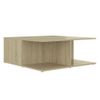 Mesa De Centro，mesa Auxiliar，mesa De Café Madera Contrachapada Blanco Y Roble 80x80x31 Cm Cfw773364