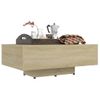 Mesa De Centro，mesa Auxiliar，mesa De Café Madera Contrachapada Color Roble 85x55x31 Cm Cfw773373