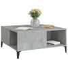 Mesa De Centro，mesa Auxiliar，mesa De Café Madera Contrachapada Gris Hormigón 80x80x36,5 Cm Cfw773445