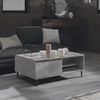 Mesa De Centro，mesa Auxiliar，mesa De Café Madera Contrachapada Gris Hormigón 90x60x35 Cm Cfw773489