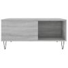 Mesa De Centro，mesa Auxiliar，mesa De Café Madera Contrachapada Gris Sonoma 80x80x36,5 Cm Cfw773573