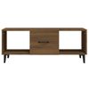 Mesa De Centro，mesa Auxiliar，mesa De Café Madera Contrachapada Marrón Roble 102x50x40 Cm Cfw773629