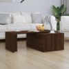 Mesa De Centro，mesa Auxiliar，mesa De Café Madera Contrachapada Marrón Roble 150x50x35 Cm Cfw773631