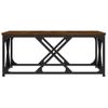 Mesa De Centro，mesa Auxiliar，mesa De Café Madera Contrachapada Marrón Roble 70x70x30 Cm Cfw773642