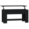 Mesa De Centro，mesa Auxiliar，mesa De Café Madera Contrachapada Negro 101x49x52 Cm Cfw773683