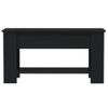 Mesa De Centro，mesa Auxiliar，mesa De Café Madera Contrachapada Negro 101x49x52 Cm Cfw773683