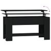 Mesa De Centro，mesa Auxiliar，mesa De Café Madera Contrachapada Negro 101x49x52 Cm Cfw773683