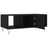 Mesa De Centro，mesa Auxiliar，mesa De Café Madera Contrachapada Negro 102x50x40 Cm Cfw773685