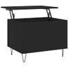 Mesa De Centro，mesa Auxiliar，mesa De Café Madera Contrachapada Negro 60x44,5x45 Cm Cfw773720