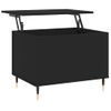 Mesa De Centro，mesa Auxiliar，mesa De Café Madera Contrachapada Negro 60x44,5x45 Cm Cfw773722