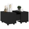 Mesa De Centro，mesa Auxiliar，mesa De Café Madera Contrachapada Negro 60x60x38 Cm Cfw773732