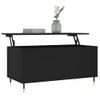 Mesa De Centro，mesa Auxiliar，mesa De Café Madera Contrachapada Negro 90x44,5x45 Cm Cfw773751