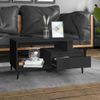 Mesa De Centro，mesa Auxiliar，mesa De Café Madera Contrachapada Negro 90x49x45 Cm Cfw773757