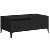 Mesa De Centro，mesa Auxiliar，mesa De Café Madera Contrachapada Negro 90x50x36,5 Cm Cfw773771