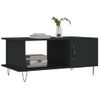 Mesa De Centro，mesa Auxiliar，mesa De Café Madera Contrachapada Negro 90x50x40 Cm Cfw773778