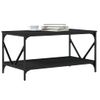 Mesa De Centro，mesa Auxiliar，mesa De Café Madera Contrachapada Negro 90x50x45 Cm Cfw773789