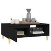 Mesa De Centro，mesa Auxiliar，mesa De Café Madera Contrachapada Negro 90x60x35 Cm Cfw773792