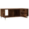 Mesa De Centro，mesa Auxiliar，mesa De Café Madera Contrachapada Roble Ahumado 102x50x40 Cm Cfw773823