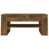 Mesa De Centro，mesa Auxiliar，mesa De Café Madera Contrachapada Roble Ahumado 102x55x45 Cm Cfw773831