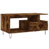 Mesa De Centro，mesa Auxiliar，mesa De Café Madera Contrachapada Roble Ahumado 90x49x45 Cm Cfw773894