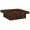 Mesa De Centro，mesa Auxiliar，mesa De Café Madera Contrachapada Roble Ahumado 90x90x28 Cm Cfw773935