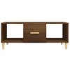 Mesa De Centro，mesa Auxiliar，mesa De Café Madera Contrachapada Roble Marrón 102x50x40 Cm Cfw773954