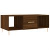 Mesa De Centro，mesa Auxiliar，mesa De Café Madera Contrachapada Roble Marrón 102x50x40 Cm Cfw773956