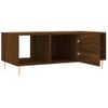 Mesa De Centro，mesa Auxiliar，mesa De Café Madera Contrachapada Roble Marrón 102x50x40 Cm Cfw773956