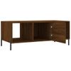 Mesa De Centro，mesa Auxiliar，mesa De Café Madera Contrachapada Roble Marrón 102x50x40 Cm Cfw773958