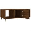 Mesa De Centro，mesa Auxiliar，mesa De Café Madera Contrachapada Roble Marrón 102x50x40 Cm Cfw773959