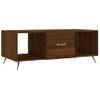 Mesa De Centro，mesa Auxiliar，mesa De Café Madera Contrachapada Roble Marrón 102x50x40 Cm Cfw773962