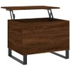 Mesa De Centro，mesa Auxiliar，mesa De Café Madera Contrachapada Roble Marrón 60x44,5x45 Cm Cfw773987