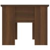 Mesa De Centro，mesa Auxiliar，mesa De Café Madera Contrachapada Roble Marrón 79x49x41 Cm Cfw773994