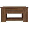 Mesa De Centro，mesa Auxiliar，mesa De Café Madera Contrachapada Roble Marrón 79x49x41 Cm Cfw773995