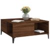 Mesa De Centro，mesa Auxiliar，mesa De Café Madera Contrachapada Roble Marrón 80x80x36,5 Cm Cfw774002