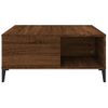 Mesa De Centro，mesa Auxiliar，mesa De Café Madera Contrachapada Roble Marrón 80x80x36,5 Cm Cfw774002