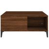 Mesa De Centro，mesa Auxiliar，mesa De Café Madera Contrachapada Roble Marrón 80x80x36,5 Cm Cfw774002