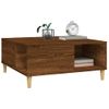 Mesa De Centro，mesa Auxiliar，mesa De Café Madera Contrachapada Roble Marrón 80x80x36,5 Cm Cfw774005