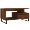 Mesa De Centro，mesa Auxiliar，mesa De Café Madera Contrachapada Roble Marrón 90x49x45 Cm Cfw774013