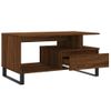 Mesa De Centro，mesa Auxiliar，mesa De Café Madera Contrachapada Roble Marrón 90x49x45 Cm Cfw774013