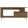 Mesa De Centro，mesa Auxiliar，mesa De Café Madera Contrachapada Roble Marrón 90x49x45 Cm Cfw774014