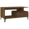 Mesa De Centro，mesa Auxiliar，mesa De Café Madera Contrachapada Roble Marrón 90x49x45 Cm Cfw774015