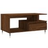 Mesa De Centro，mesa Auxiliar，mesa De Café Madera Contrachapada Roble Marrón 90x49x45 Cm Cfw774016