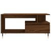 Mesa De Centro，mesa Auxiliar，mesa De Café Madera Contrachapada Roble Marrón 90x49x45 Cm Cfw774016