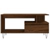 Mesa De Centro，mesa Auxiliar，mesa De Café Madera Contrachapada Roble Marrón 90x49x45 Cm Cfw774017