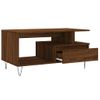 Mesa De Centro，mesa Auxiliar，mesa De Café Madera Contrachapada Roble Marrón 90x49x45 Cm Cfw774017